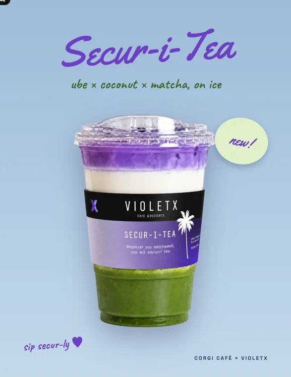 VioletX · Secur-i-tea campaign