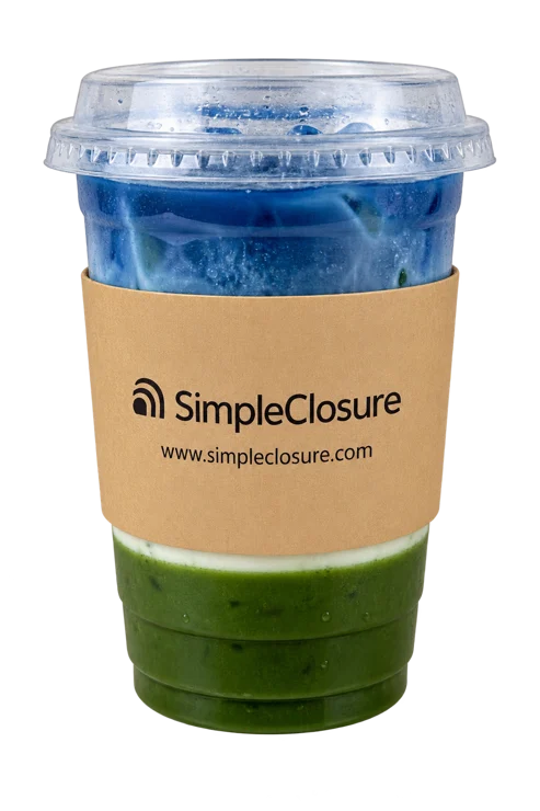 SimpleClosure layered blue and green drink